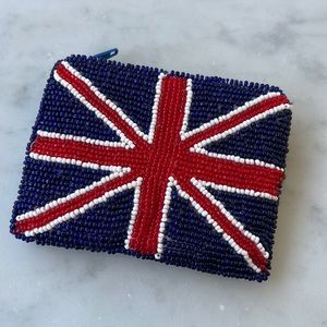 UK flag beaded coin purse
